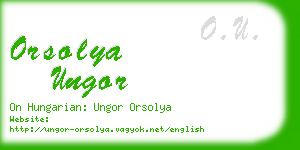 orsolya ungor business card